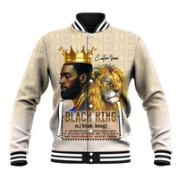 Lion Black King Baseball Jacket African Heritage - Wonder Print Shop