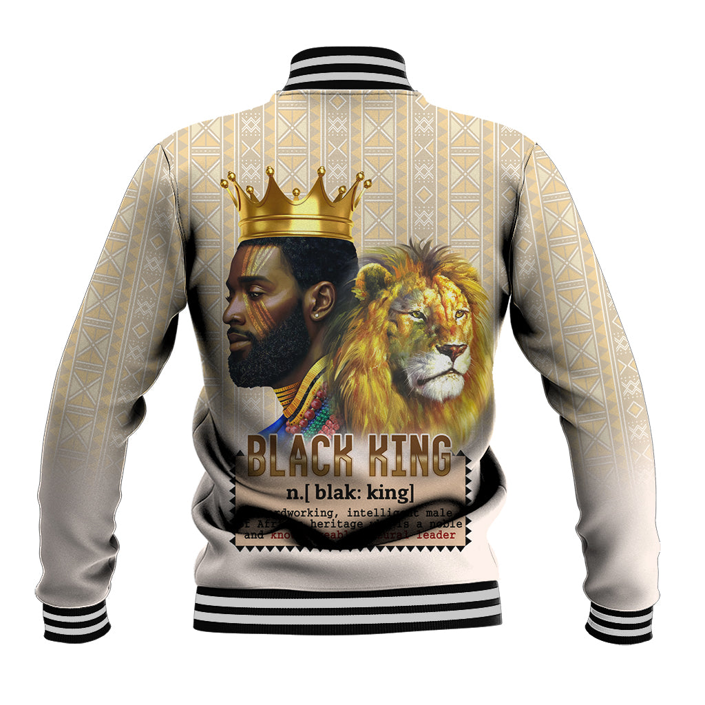 Lion Black King Baseball Jacket African Heritage - Wonder Print Shop