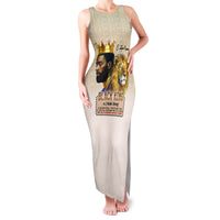 Lion Black King Family Matching Tank Maxi Dress and Hawaiian Shirt African Heritage - Wonder Print Shop