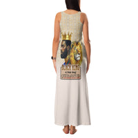 Lion Black King Family Matching Tank Maxi Dress and Hawaiian Shirt African Heritage - Wonder Print Shop