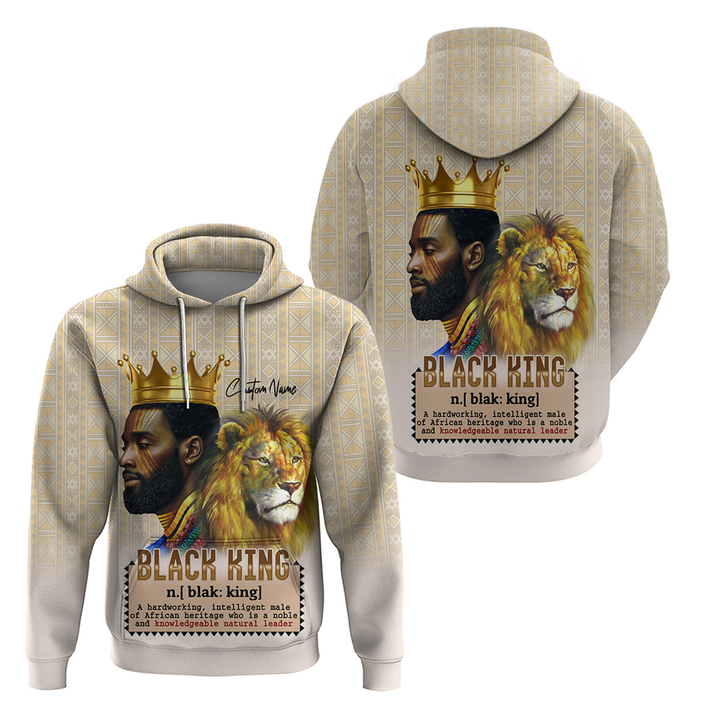 Lion Black King Hoodie African Heritage - Wonder Print Shop