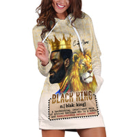 Lion Black King Hoodie Dress African Heritage - Wonder Print Shop