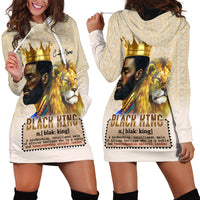 Lion Black King Hoodie Dress African Heritage - Wonder Print Shop