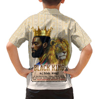 Lion Black King Kid Hawaiian Shirt African Heritage - Wonder Print Shop