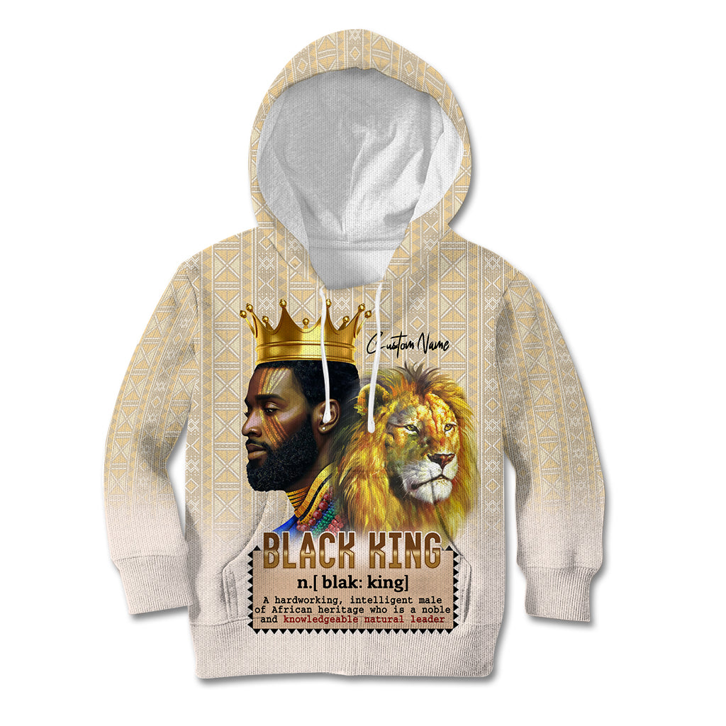 Lion Black King Kid Hoodie African Heritage - Wonder Print Shop