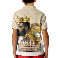 Lion Black King Kid Polo Shirt African Heritage - Wonder Print Shop