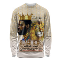 Lion Black King Long Sleeve Shirt African Heritage - Wonder Print Shop