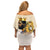 Lion Black King Off Shoulder Short Dress African Heritage - Wonder Print Shop