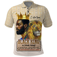 Lion Black King Polo Shirt African Heritage - Wonder Print Shop