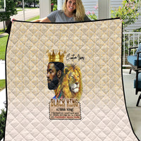 Lion Black King Quilt African Heritage - Wonder Print Shop