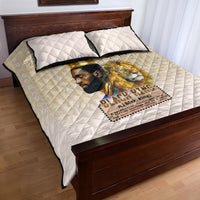 Lion Black King Quilt Bed Set African Heritage - Wonder Print Shop