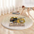 Lion Black King Round Carpet African Heritage