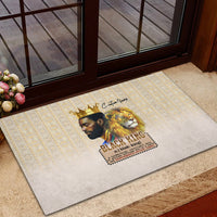 Lion Black King Rubber Doormat African Heritage - Wonder Print Shop
