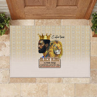 Lion Black King Rubber Doormat African Heritage - Wonder Print Shop