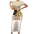 Lion Black King Short Sleeve Bodycon Dress African Heritage - Wonder Print Shop