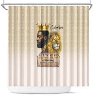 Lion Black King Shower Curtain African Heritage