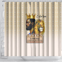 Lion Black King Shower Curtain African Heritage