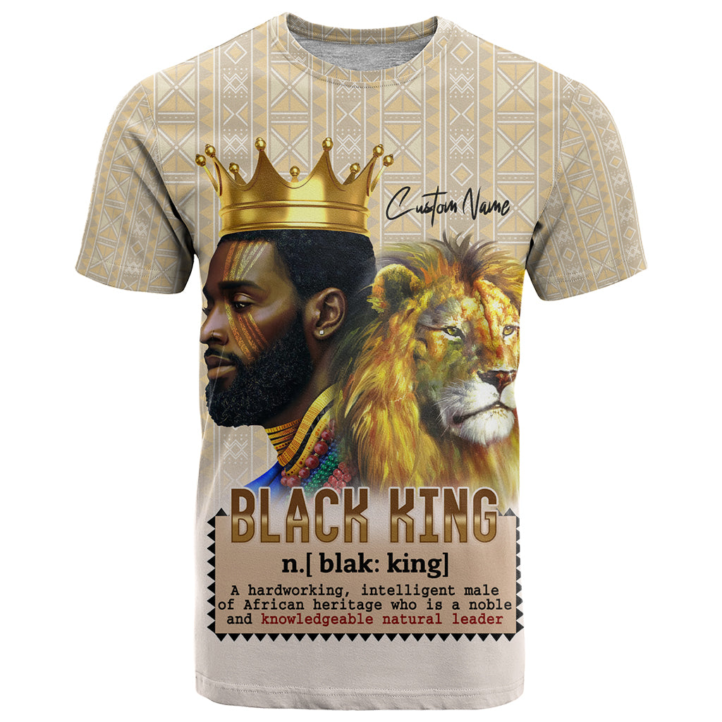 Lion Black King T Shirt African Heritage - Wonder Print Shop