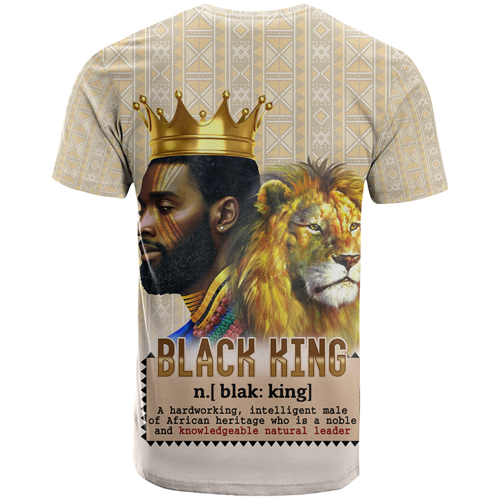 Lion Black King T Shirt African Heritage - Wonder Print Shop