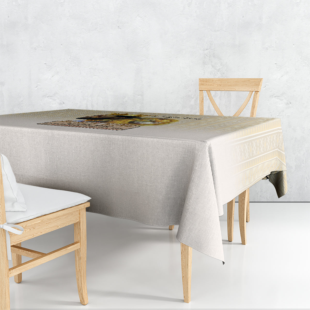 Lion Black King Tablecloth African Heritage - Wonder Print Shop