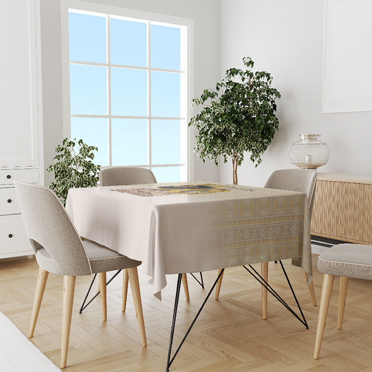 Lion Black King Tablecloth African Heritage - Wonder Print Shop