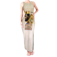 Lion Black King Tank Maxi Dress African Heritage - Wonder Print Shop