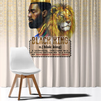 Lion Black King Window Curtain African Heritage - Wonder Print Shop