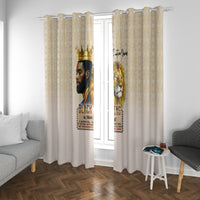 Lion Black King Window Curtain African Heritage - Wonder Print Shop