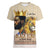 Lion Black King Women V Neck T Shirt African Heritage - Wonder Print Shop