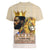 Lion Black King Women V Neck T Shirt African Heritage - Wonder Print Shop