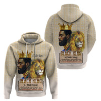 Lion Black King Zip Hoodie African Heritage - Wonder Print Shop
