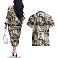 Good Trouble Couples Matching Off The Shoulder Long Sleeve Dress and Hawaiian Shirt Civil Rights Leaders - Wonder Print Shop