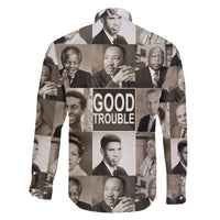 Good Trouble Family Matching Long Sleeve Bodycon Dress and Hawaiian Shirt Civil Rights Leaders - Wonder Print Shop
