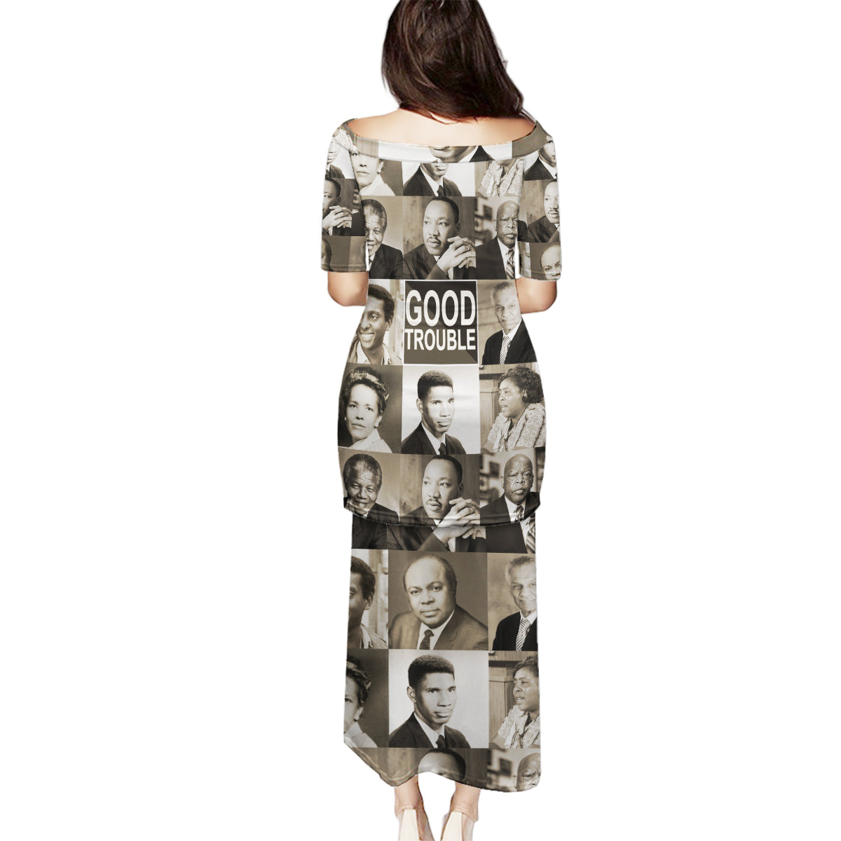 Good Trouble Family Matching Puletasi and Hawaiian Shirt Civil Rights Leaders - Wonder Print Shop