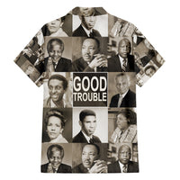 Good Trouble Family Matching Short Sleeve Bodycon Dress and Hawaiian Shirt Civil Rights Leaders - Wonder Print Shop