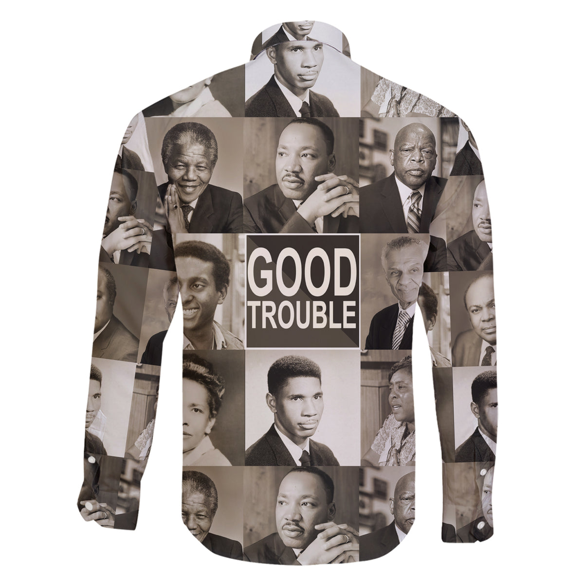 Good Trouble Family Matching Short Sleeve Bodycon Dress and Hawaiian Shirt Civil Rights Leaders - Wonder Print Shop