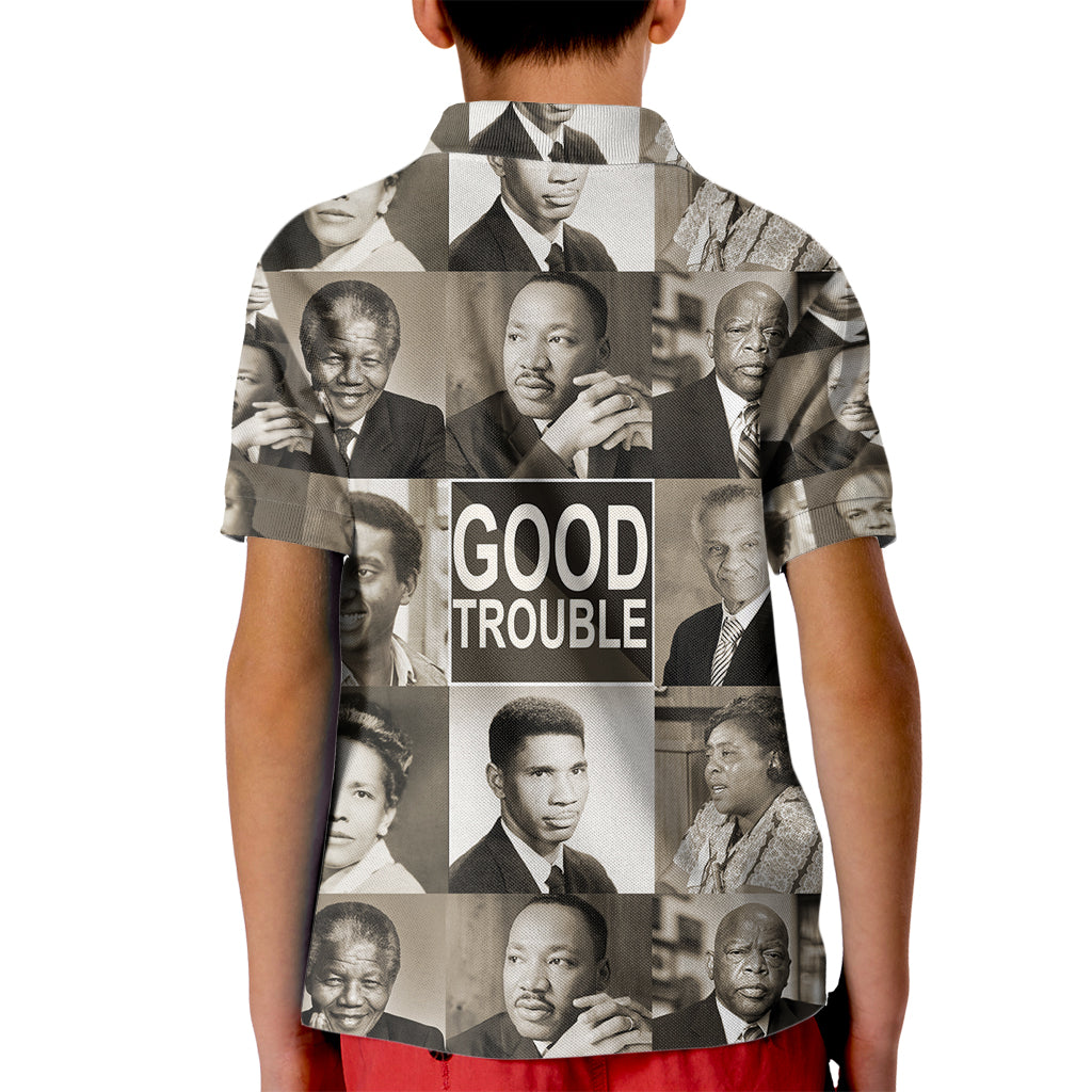Good Trouble Kid Polo Shirt Civil Rights Leaders - Wonder Print Shop
