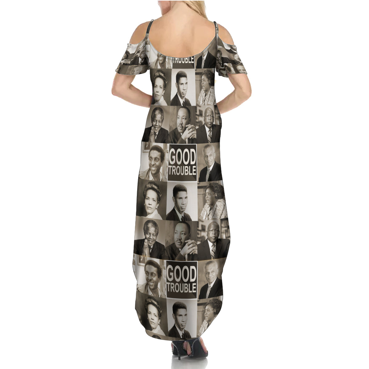 Good Trouble Summer Maxi Dress Civil Rights Leaders - Wonder Print Shop