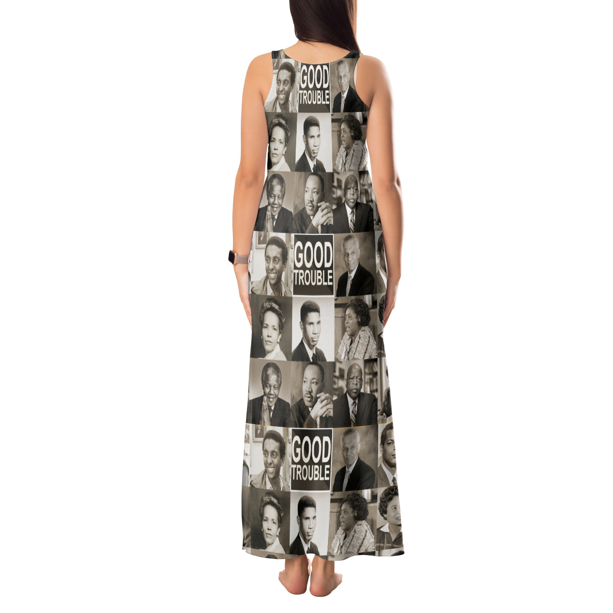 Good Trouble Tank Maxi Dress Civil Rights Leaders - Wonder Print Shop
