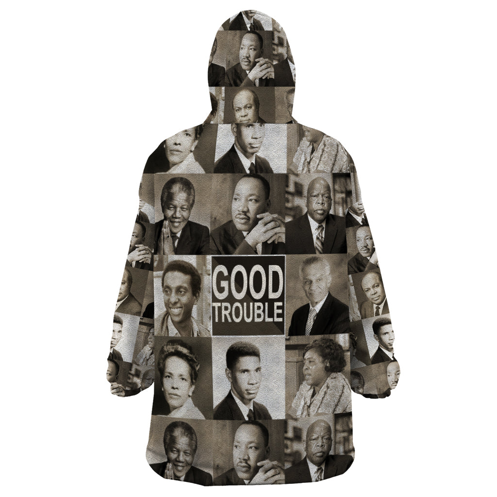 Good Trouble Wearable Blanket Hoodie Civil Rights Leaders - Wonder Print Shop