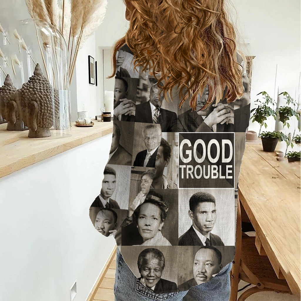 Good Trouble Women Casual Shirt Civil Rights Leaders - Wonder Print Shop