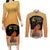 Personalized African Black Women Couples Matching Long Sleeve Bodycon Dress and Long Sleeve Button Shirt She Who Kneels Before God - Wonder Print Shop