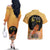 Personalized African Black Women Couples Matching Off The Shoulder Long Sleeve Dress and Hawaiian Shirt She Who Kneels Before God - Wonder Print Shop
