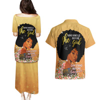 Personalized African Black Women Couples Matching Puletasi and Hawaiian Shirt She Who Kneels Before God - Wonder Print Shop