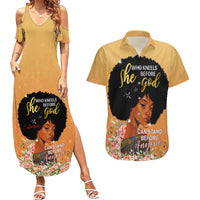 Personalized African Black Women Couples Matching Summer Maxi Dress and Hawaiian Shirt She Who Kneels Before God - Wonder Print Shop