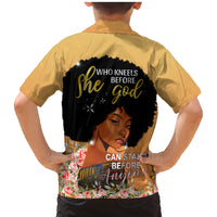 Personalized African Black Women Family Matching Mermaid Dress and Hawaiian Shirt She Who Kneels Before God - Wonder Print Shop