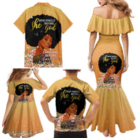 Personalized African Black Women Family Matching Mermaid Dress and Hawaiian Shirt She Who Kneels Before God - Wonder Print Shop