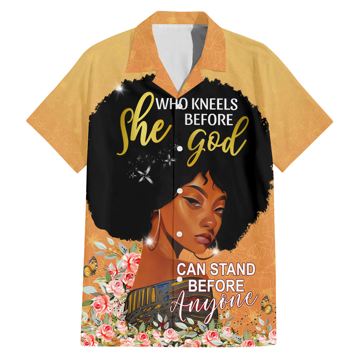 Personalized African Black Women Family Matching Mermaid Dress and Hawaiian Shirt She Who Kneels Before God - Wonder Print Shop