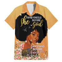 Personalized African Black Women Family Matching Off Shoulder Long Sleeve Dress and Hawaiian Shirt She Who Kneels Before God - Wonder Print Shop