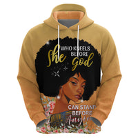 Personalized African Black Women Hoodie She Who Kneels Before God - Wonder Print Shop